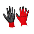 Safe Handler Nitrile Firm Grip Work Gloves, OSFM, Red (12-Pack) BLSH-ESRG-17R
